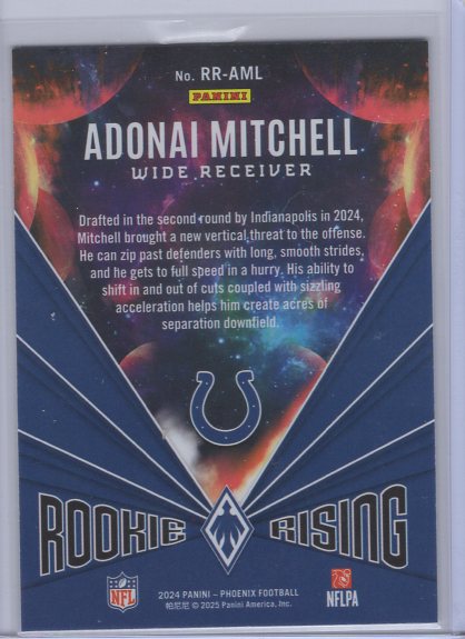 2024 Phoenix Adonai Mitchell Rookie Rising #RR-AML