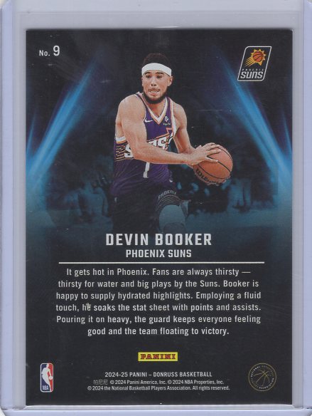 2024-25 Donruss Playmakers Devin Booker #9 CASE HIT